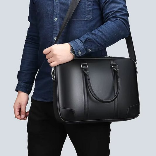 Sac Ordinateur 14" Élégant en Simili Cuir