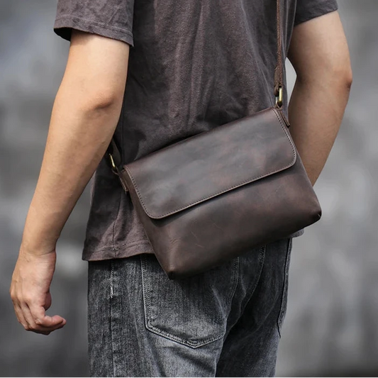 Sacoche Cuir en Bandoulière pour Homme