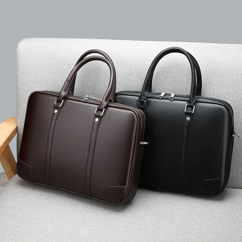 Sac Ordinateur 14" Élégant en Simili Cuir