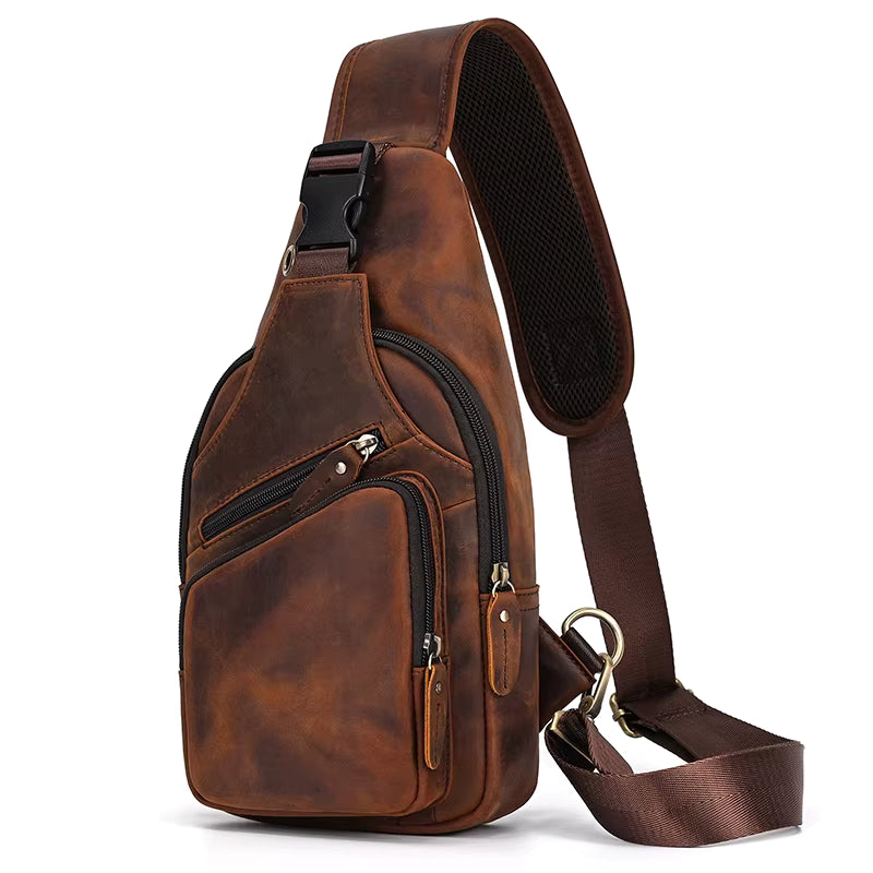 Sacoche homme cuir véritable vintage