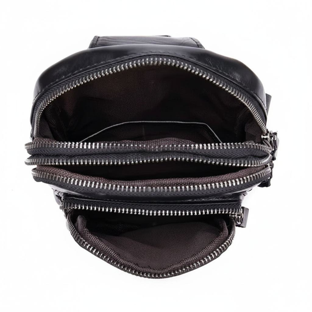 Sacoche noir homme en cuir