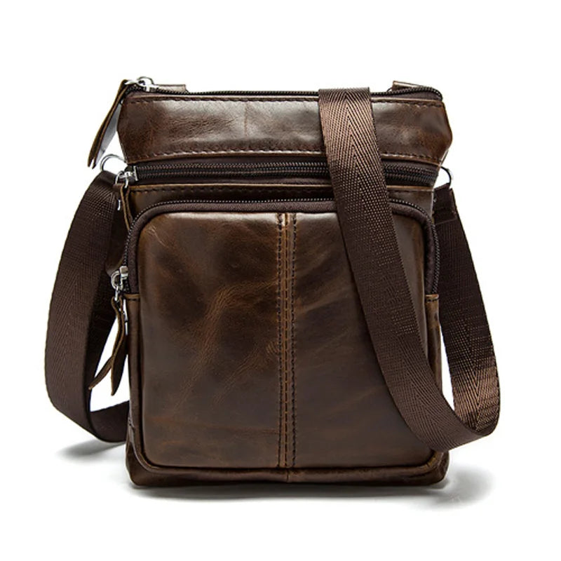 Sacoche homme cuir véritable vintage