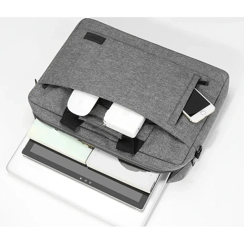 Sacoche Ordinateur 13–17" Homme – 2-en-1 Housse & Sac Bandoulière