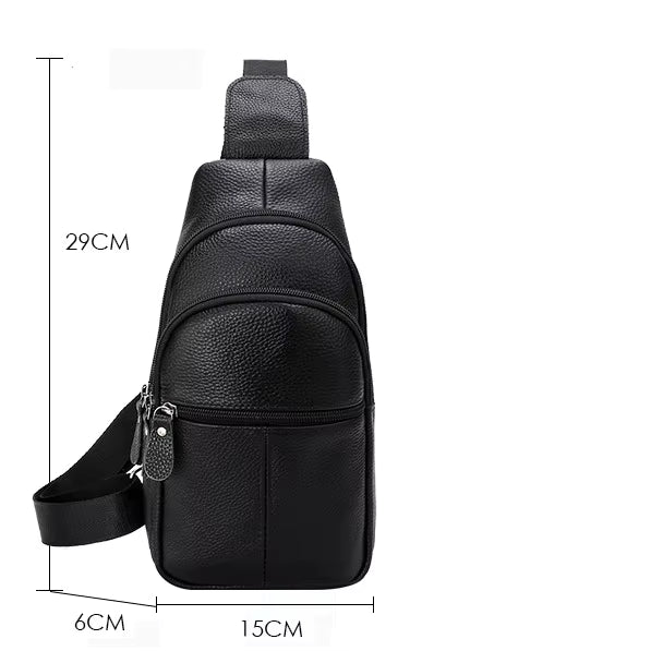 Sacoche poitrine homme en cuir