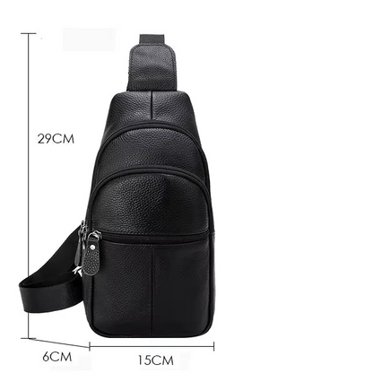Sacoche poitrine homme en cuir