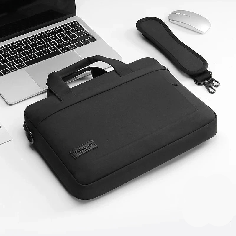 Sacoche Ordinateur 13–17" Homme – 2-en-1 Housse & Sac Bandoulière