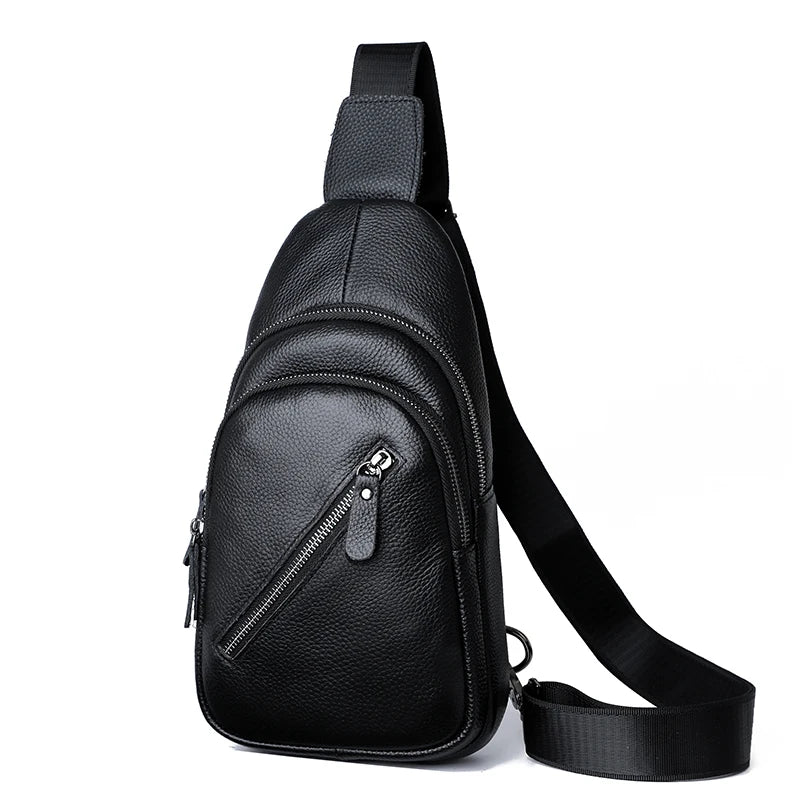 Sacoche poitrine homme en cuir