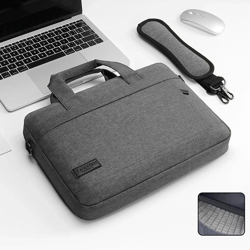 Sacoche Ordinateur 13–17" Homme – 2-en-1 Housse & Sac Bandoulière