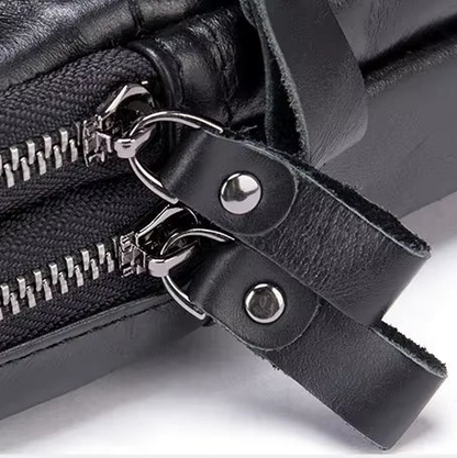 Sacoche noir homme en cuir