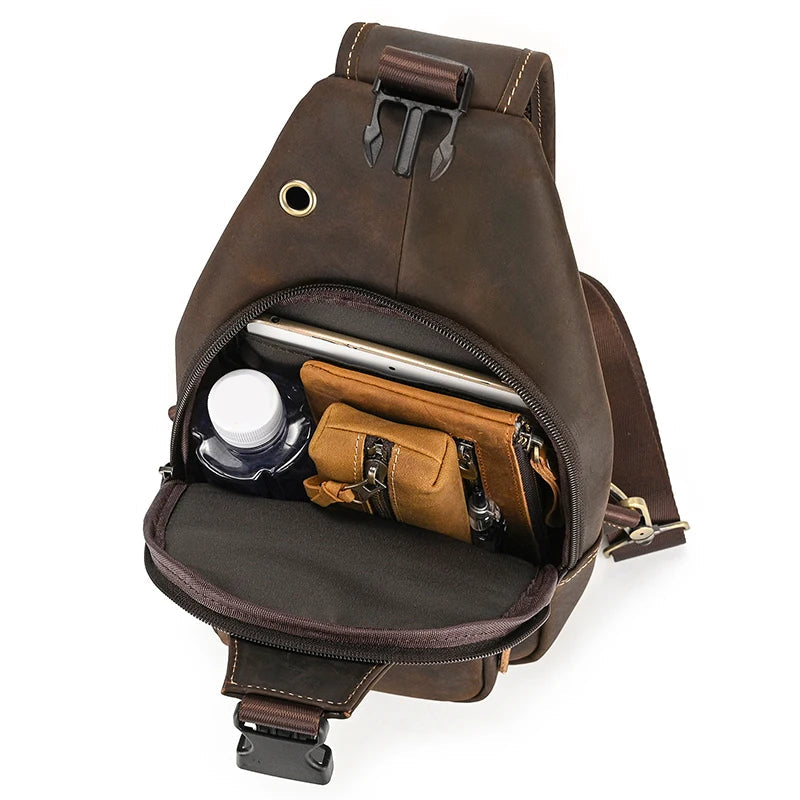 Sacoche homme cuir véritable vintage