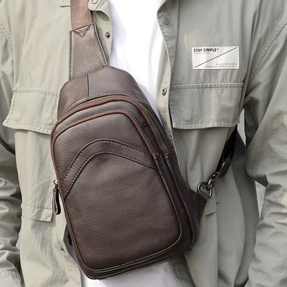 Sacoche homme cuir poitrine