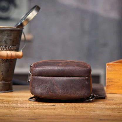 Sacoche Poitrine Homme en Cuir