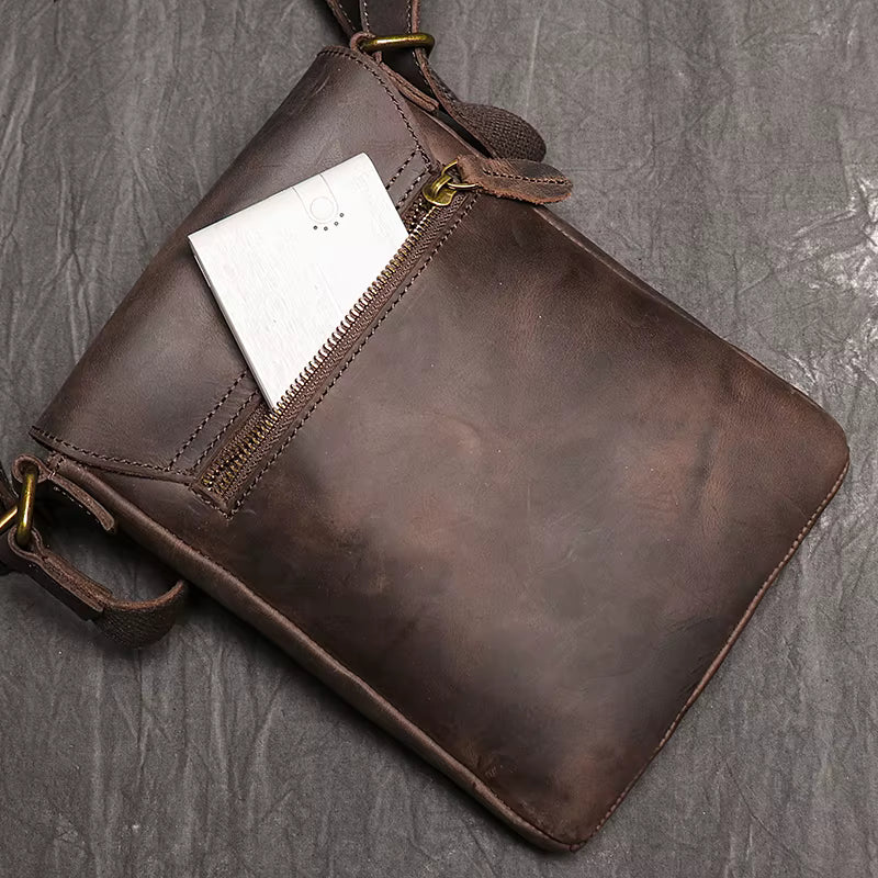 Sacoche Bandoulière Homme en Cuir Vintage