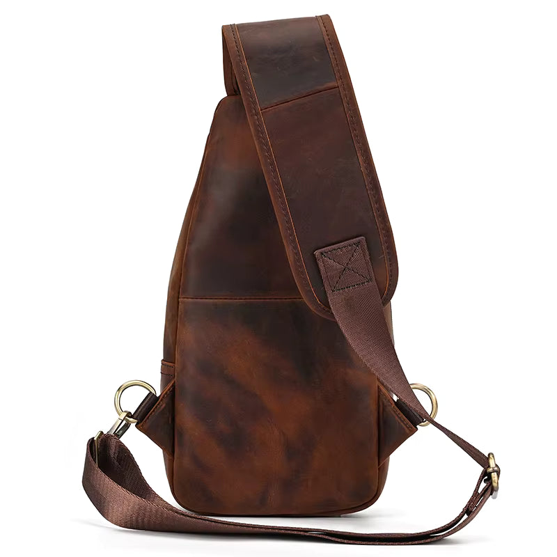 Sacoche homme cuir véritable vintage