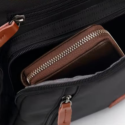Sac 3-en-1 Convertible Homme– Sac à Dos, Porte-Documents & Sac Bandoulière PC 14-15"