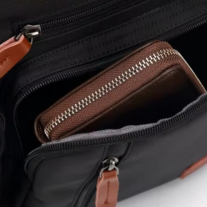 Sac 3-en-1 Convertible Homme– Sac à Dos, Porte-Documents & Sac Bandoulière PC 14-15"