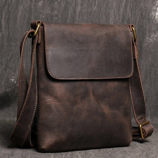 Sacoche Bandoulière Homme en Cuir Vintage