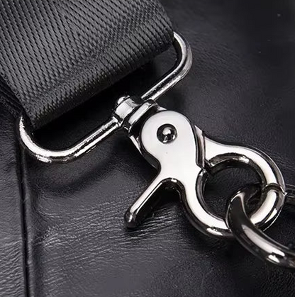 Sacoche noir homme en cuir