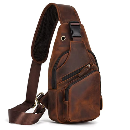 Sacoche homme cuir véritable vintage