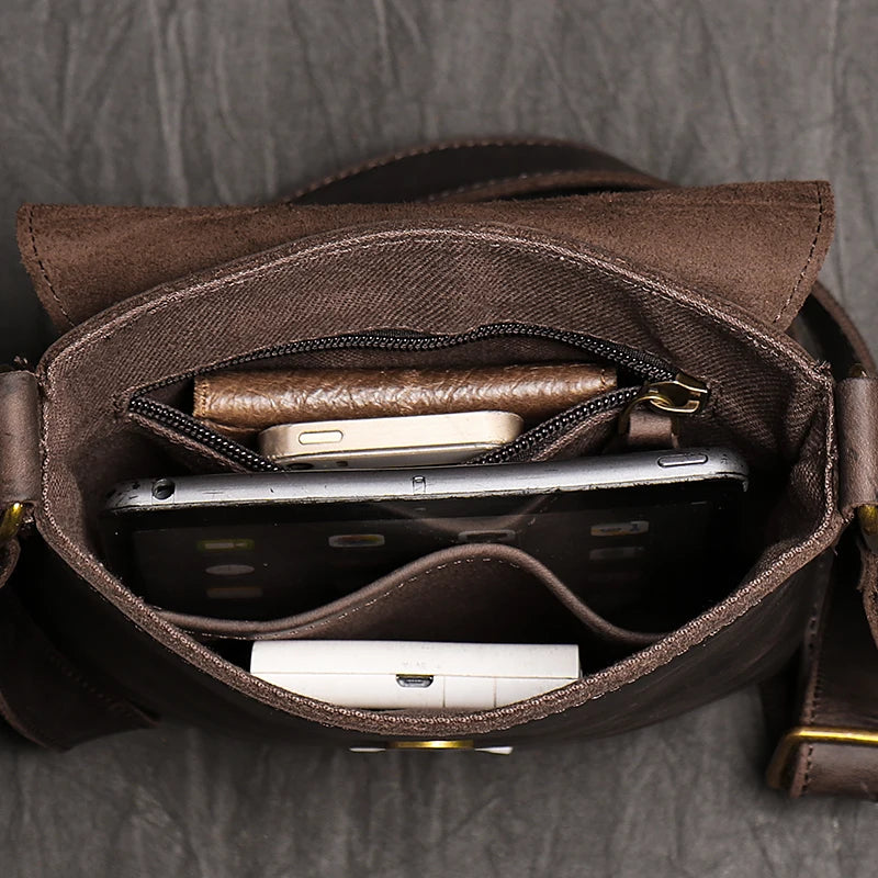 Sacoche Bandoulière Homme en Cuir Vintage