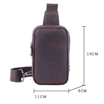Sacoche Poitrine Homme en Cuir