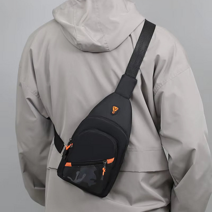 Sacoche poitrine homme en nylon – Sacoche bandoulière moderne et grande capacité