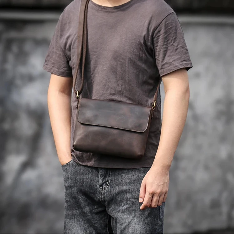 Sacoche Cuir en Bandoulière pour Homme