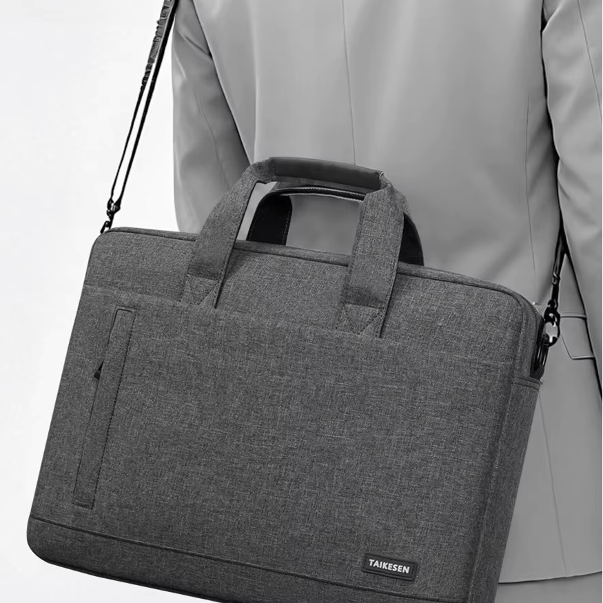 Sacoche Ordinateur 13–17" Homme – 2-en-1 Housse & Sac Bandoulière