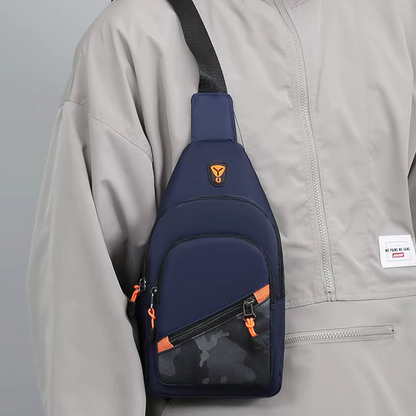 Sacoche poitrine homme en nylon – Sacoche bandoulière moderne et grande capacité