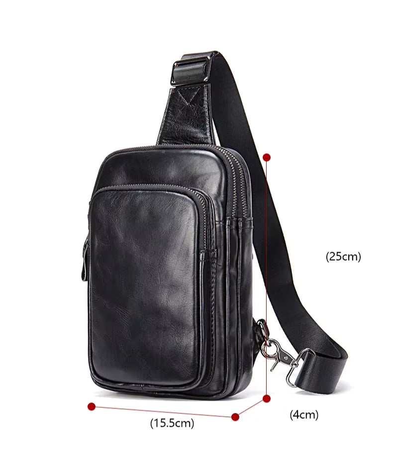 Sacoche noir homme en cuir