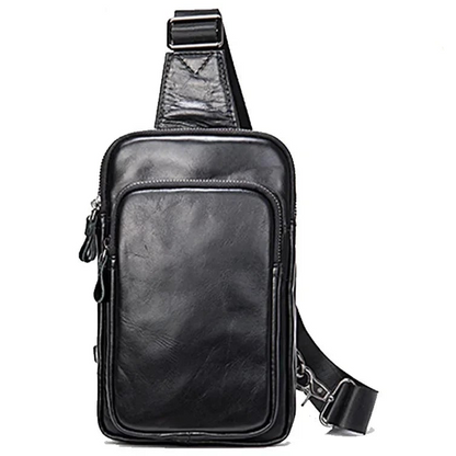 Sacoche noir homme en cuir