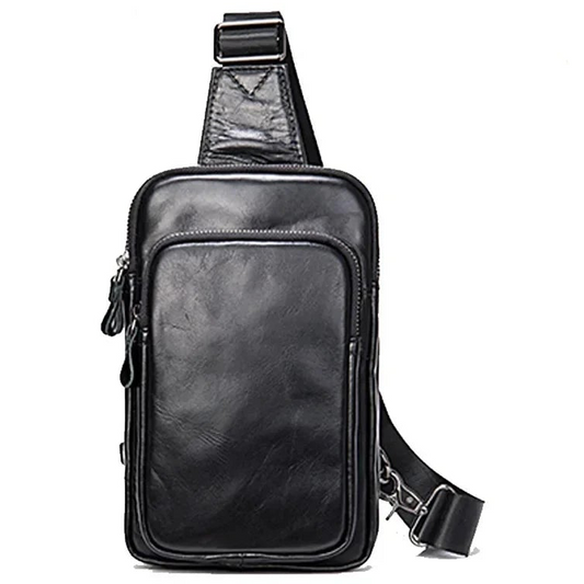 Sacoche noir homme en cuir