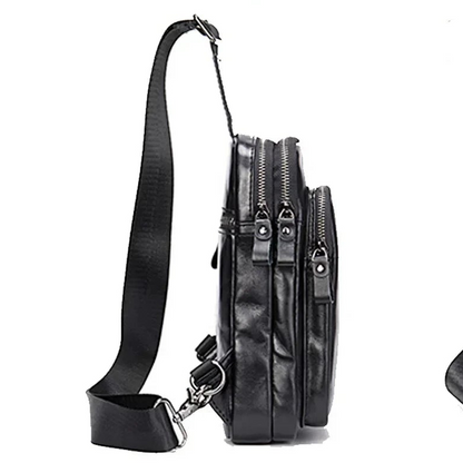 Sacoche noir homme en cuir