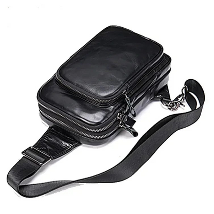 Sacoche noir homme en cuir