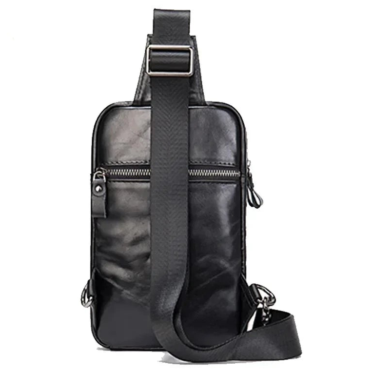 Sacoche noir homme en cuir
