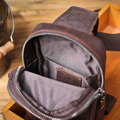 Sacoche Poitrine Homme en Cuir