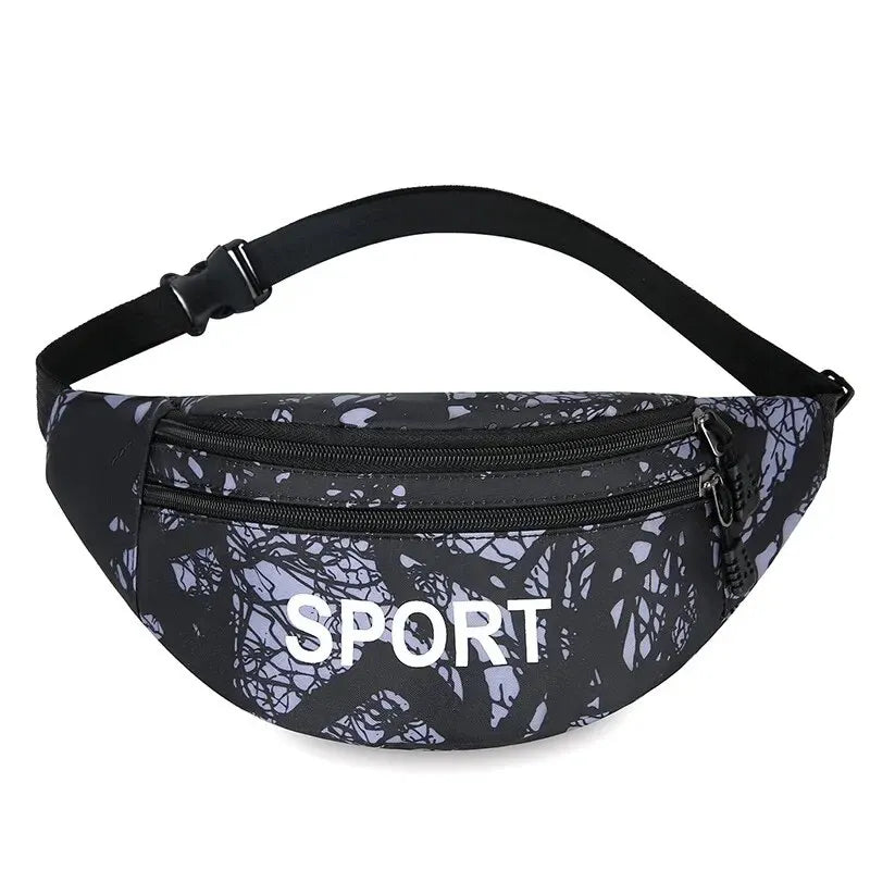 Sacoche banane sport homme imperméable multi-poches