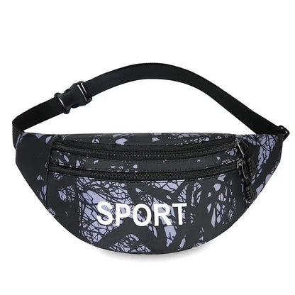 Sacoche banane sport homme imperméable multi-poches