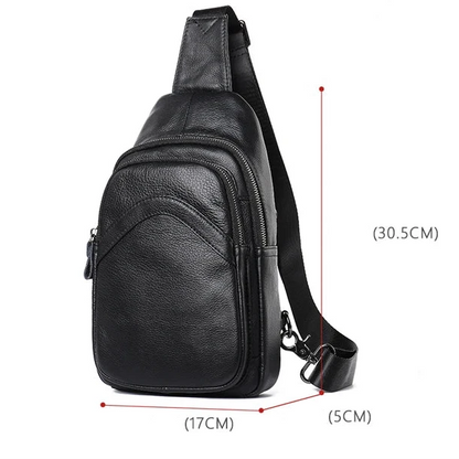 Sacoche homme cuir poitrine