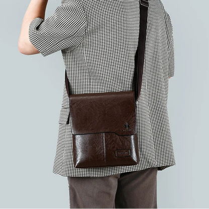 Sacoche Noire en Bandoulière pour Homme