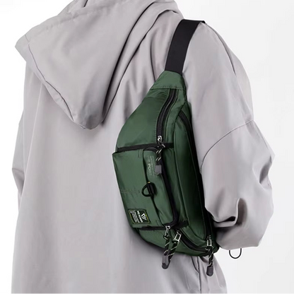 Sacoche banane homme imperméable multi-poches