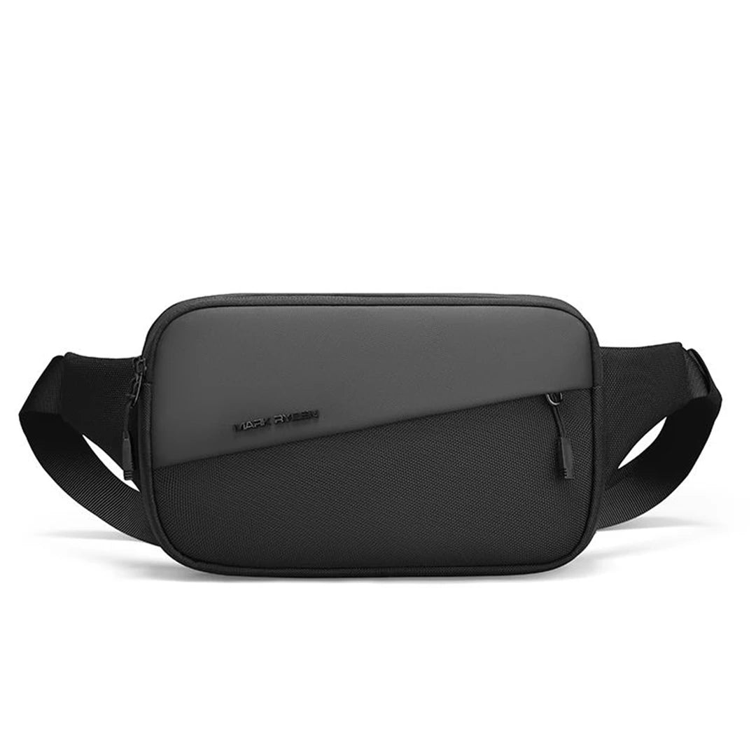 Sacoche noire bandoulière homme étanche multi-poches