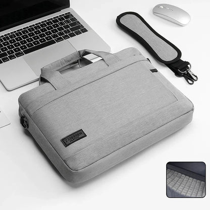 Sacoche Ordinateur 13–17" Homme – 2-en-1 Housse & Sac Bandoulière