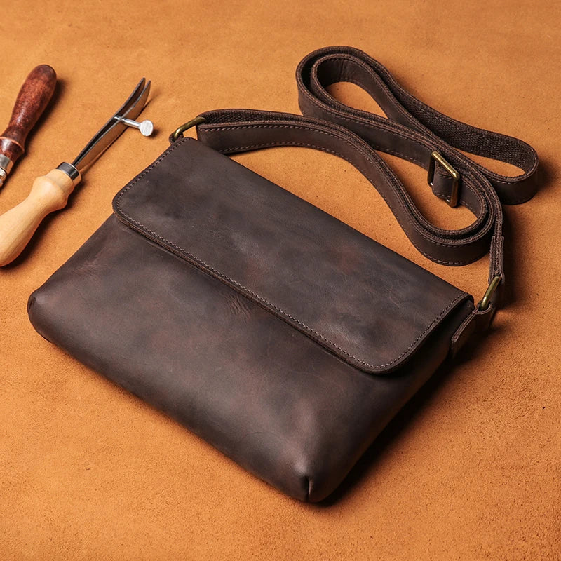 Sacoche Cuir en Bandoulière pour Homme
