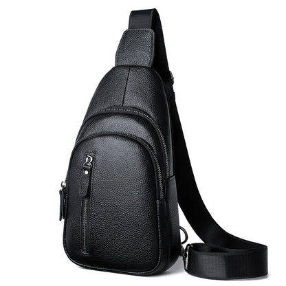 Sacoche poitrine homme en cuir