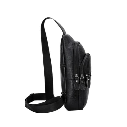 Sacoche poitrine homme en cuir
