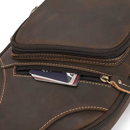 Sacoche homme cuir véritable vintage