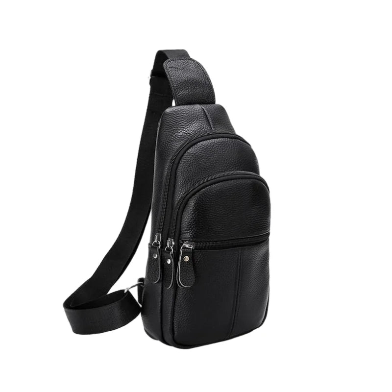Sacoche poitrine homme en cuir