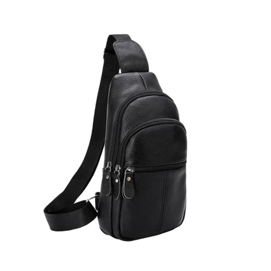 Sacoche poitrine homme en cuir