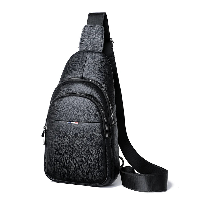 Sacoche poitrine homme en cuir